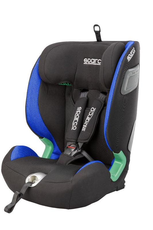 SPARCO fotelik samochodowy 76-150 cm 9-36kg I-SIZE SK5000i isofix NIEBIESKI